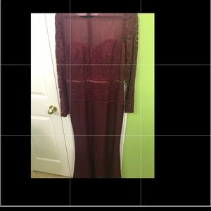 js collection maroon maxi dress